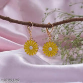 Yellow Flower Earrings